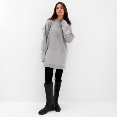 Джемпер женский с капюшоном MIST, серый, onesize (44-48)
