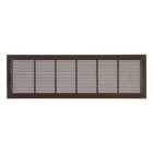 Решетка вентиляционная ZEIN Люкс Л73, 73 x 232 мм, неразъемная , коричневая - Фото 4