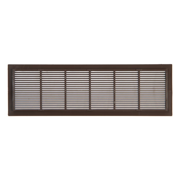 Решетка вентиляционная ZEIN Люкс Л73, 73 x 232 мм, неразъемная , коричневая