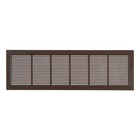 Решетка вентиляционная ZEIN Люкс Л73, 73 x 232 мм, неразъемная , коричневая - Фото 6