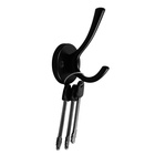 Крючок мебельный CAPPIO SIMPLE, двухрожковый, цвет черный - Фото 4