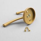 Крючок мебельный CAPPIO CKD022 SIMPLE, двухрожковый, матовое золото - Фото 6