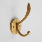 Крючок мебельный CAPPIO WING, двухрожковый, цвет матовое золото - Фото 2