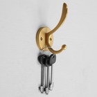 Крючок мебельный CAPPIO WING, двухрожковый, матовое золото - Фото 3