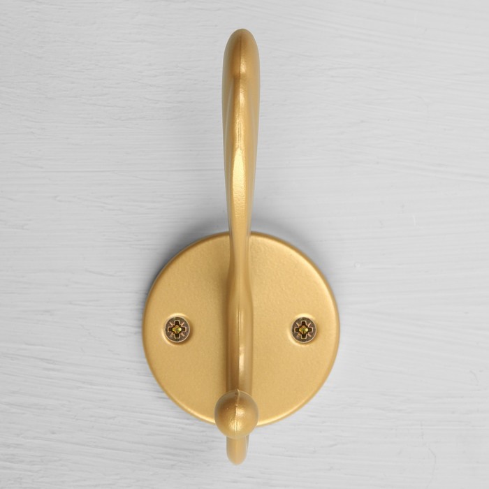 Крючок мебельный CAPPIO WING, двухрожковый, цвет матовое золото