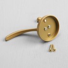 Крючок мебельный CAPPIO CKD023 WING, двухрожковый, матовое золото - Фото 6