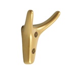 Крючок мебельный CAPPIO YAK, двухрожковый, цвет матовое золото - Фото 2