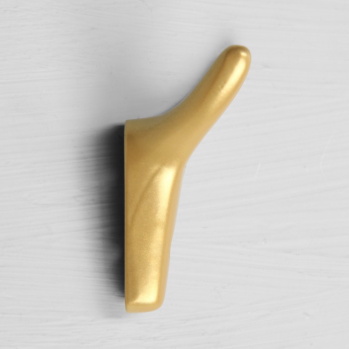 Крючок мебельный CAPPIO YAK, двухрожковый, цвет матовое золото
