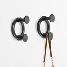 Крючок мебельный CAPPIO BELLO, двухрожковый, черный - Фото 1
