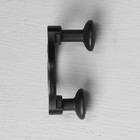 Крючок мебельный CAPPIO CKD026 BELLO, двухрожковый, черный - Фото 5