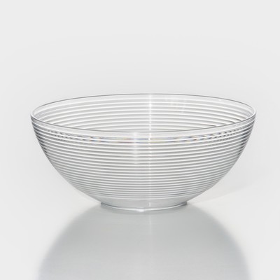 Салатник Доляна «Шарм», d=23 см, высота 9.5 см, 2.2 л, прозрачный