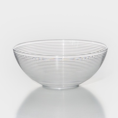 Салатник Доляна «Шарм», d=23 см, высота 9.5 см, 2.2 л, прозрачный