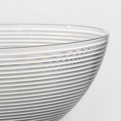 Салатник Доляна «Шарм», d=23 см, высота 9.5 см, 2.2 л, прозрачный