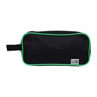 Пенал мягкий 2 отделения, 100 х 220 х 70 мм, объёмный, с ручкой,Calligrata Black, "Черно-зеленый" - Фото 3