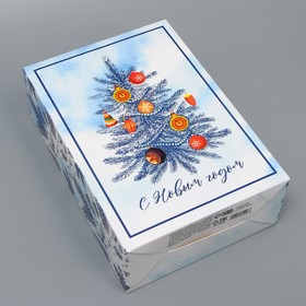 Коробка складная «Новогодняя ёлка», 16 х 23 х 7.5 см, Новый год