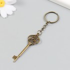 Брелок металл "Ключ - Ажур" бронза 2,2х6,9 см (комплект 12 шт) - фото 23018993