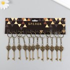 Брелок металл "Ключ - Ажур" бронза 2,2х6,9 см (комплект 12 шт) - фото 23018995