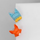 Серьги пластик «Абстракция» лис и кот, цветные - Фото 3
