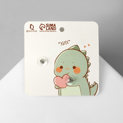 Серьги пластик «Абстракция» единорог и сердце, цветные