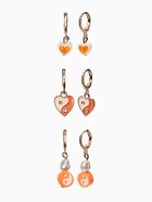 Серьги QF «Инь ян», набор 3 пары, оранжевые - Фото 1