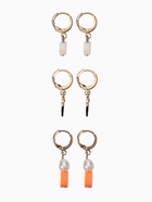 Серьги QF «Инь ян», набор 3 пары, оранжевые - Фото 4