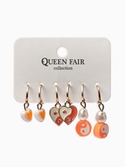 Серьги QF «Инь ян», набор 3 пары, оранжевые - Фото 5