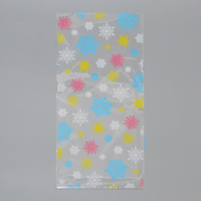 Пакет БОПП «Снежинки», 13 × 27 см