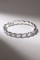 Браслет со стразами «Сердце» лёд, 1 ряд, цвет белый в серебре 9690651