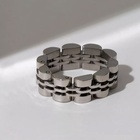 Кольцо «Стальное» механизм, цвет серебро, 18.5 размер - Фото 1