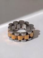 Кольцо «Стальное» механизм, цвет золото-серебряный, 21 размер - Фото 4