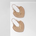 Серьги металл «Восток» сердце, цвет золото - фото 23008537