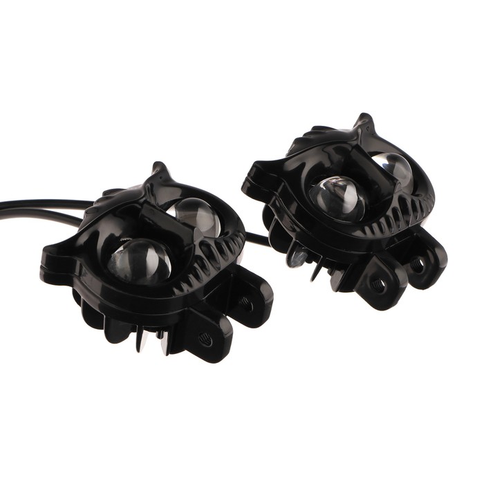 Фара светодиодная, Сова, 12 В, 15 Вт, 1080 лм, провод 56 см, светло-желтый, набор 2 шт. - Фото 1