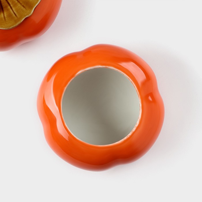 Набор банок керамических для хранения Persimmon, 2 предмета: 175 мл, цвет оранжевый