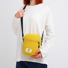 Сумка молодёжная на молнии, с наружным карманом, 17×6×14 см, жёлтая - Фото 2