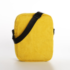 Сумка молодёжная на молнии, с наружным карманом, 17×6×14 см, жёлтая - Фото 5