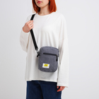 Сумка молодёжная на молнии, с наружным карманом, 17×6×14 см, серая - Фото 2