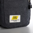 Сумка молодёжная на молнии, с наружным карманом, 17×6×14 см, серая - Фото 4