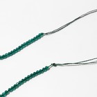 Бусины на нити шар №2 гранёный «Шпинель», цвет зелёный, 36 см - Фото 3