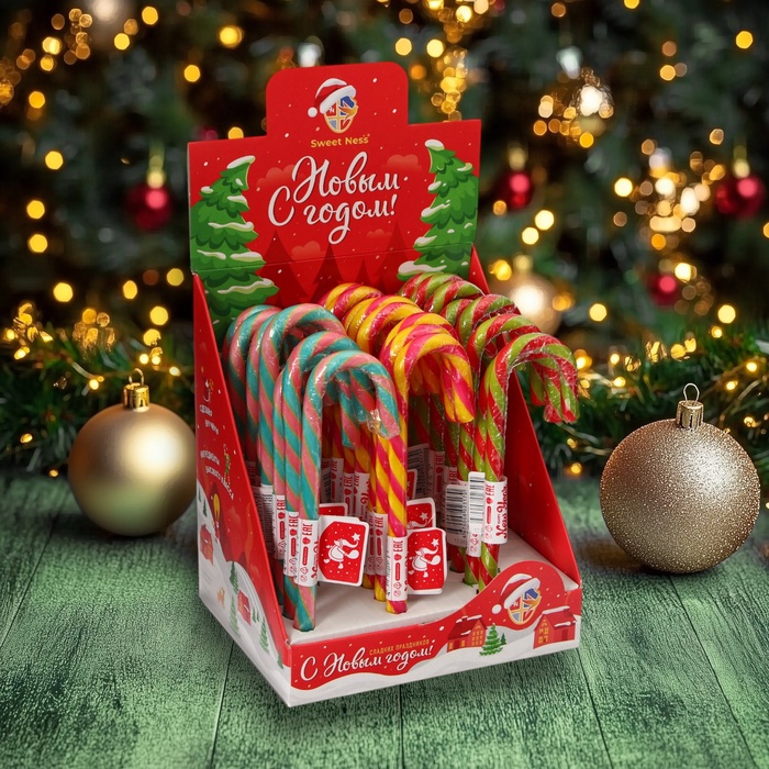 Карамель леденцовая новогодняя Sweet Ness «Трость», 15 г - Фото 1