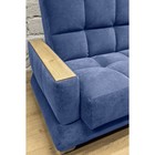 Прямой диван «Прайм 5», книжка, микровелюр, НПБ, цвет синий / МДФ светлый - Фото 5