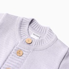 Комбинезон детский вязаный MINAKU, рост 74-80, цвет серо-голубой - фото 25521014