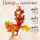 Декор на палочке «Осенние ягоды» 6 × 20 × 30 см - фото 7618473