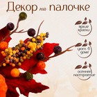 Декор на палочке «Тыква с красными листьями» 6 × 18 × 30 см - фото 285560614