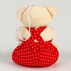 Мягкая игрушка «Медведь с сердцем» на подвесе, виды МИКС - фото 7691120