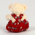 Мягкая игрушка «Медведь с сердцем» на подвесе, виды МИКС - фото 7691124