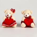 Мягкая игрушка «Медведь с сердцем» на подвесе, виды МИКС - фото 7691125