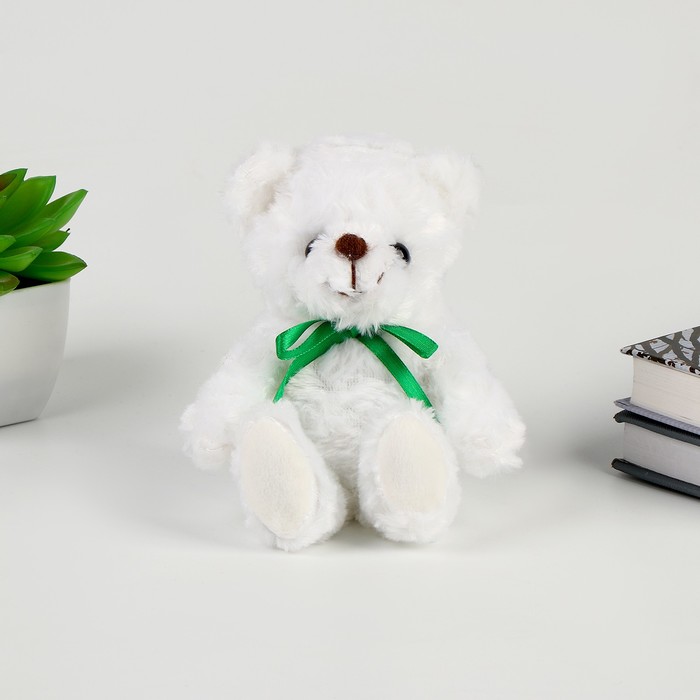 Мягкая игрушка «Медведь», с зелёным бантиком - Фото 1
