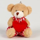 Мягкая игрушка «Медведь с сердцем» на брелоке, виды МИКС - фото 5124296