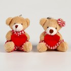 Мягкая игрушка «Медведь с сердцем» на брелоке, виды МИКС - Фото 4