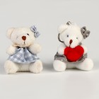 Мягкая игрушка «Медведь с сердцем» на брелоке, виды МИКС - фото 7691157
